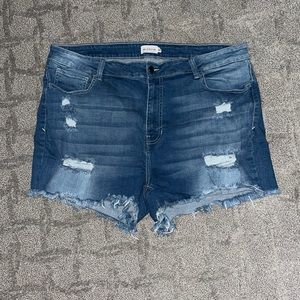 Distressed Jean Shorts